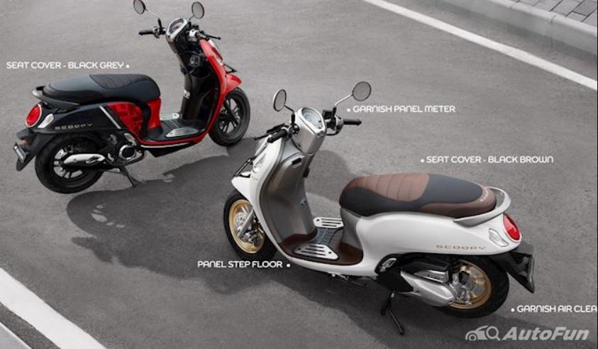 Honda Scoopy có công suất tối đa 6,6 kW (9 PS) tại 7.500 vòng/phút