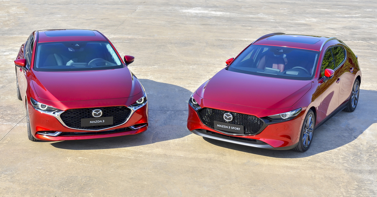 Sự khác nhau giữa các phiên bản của dòng xe Mazda 3 Sedan và Mazda 3 Hatchback