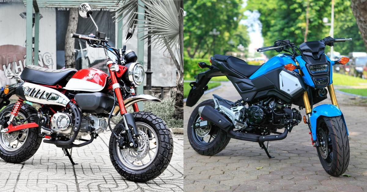 So kèo Honda Monkey 125 và Honda MXS 125: Chênh giá hơn 30 triệu, chọn minibike nào?